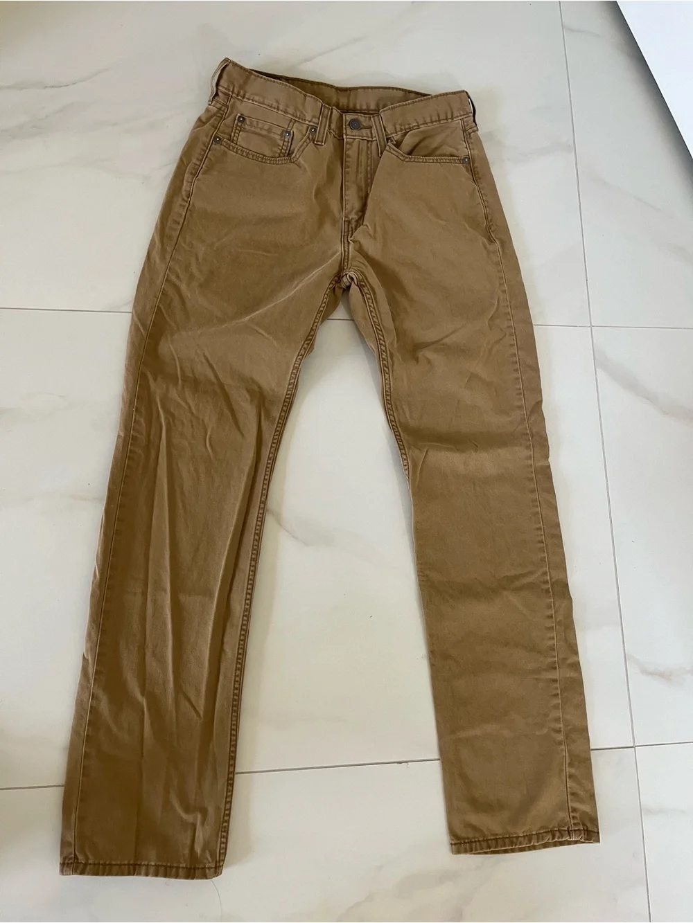 Levi's Men's Straight Jeans in Khaki Brown 32/34